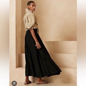 NWT BANANA REPUBLIC NOCTURNE SILK MAXI SKIRT